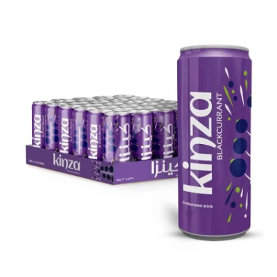 KINZA BLACKCURRANT CARBONATED DRINK CAN, 250ML