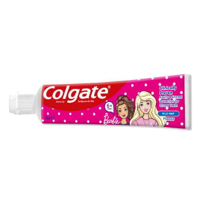COLGATE KIDS GIRLS ANTICAVITY FLUORIDE TOOTHPASTE 6+ BARBIE 50 ML 1 PC