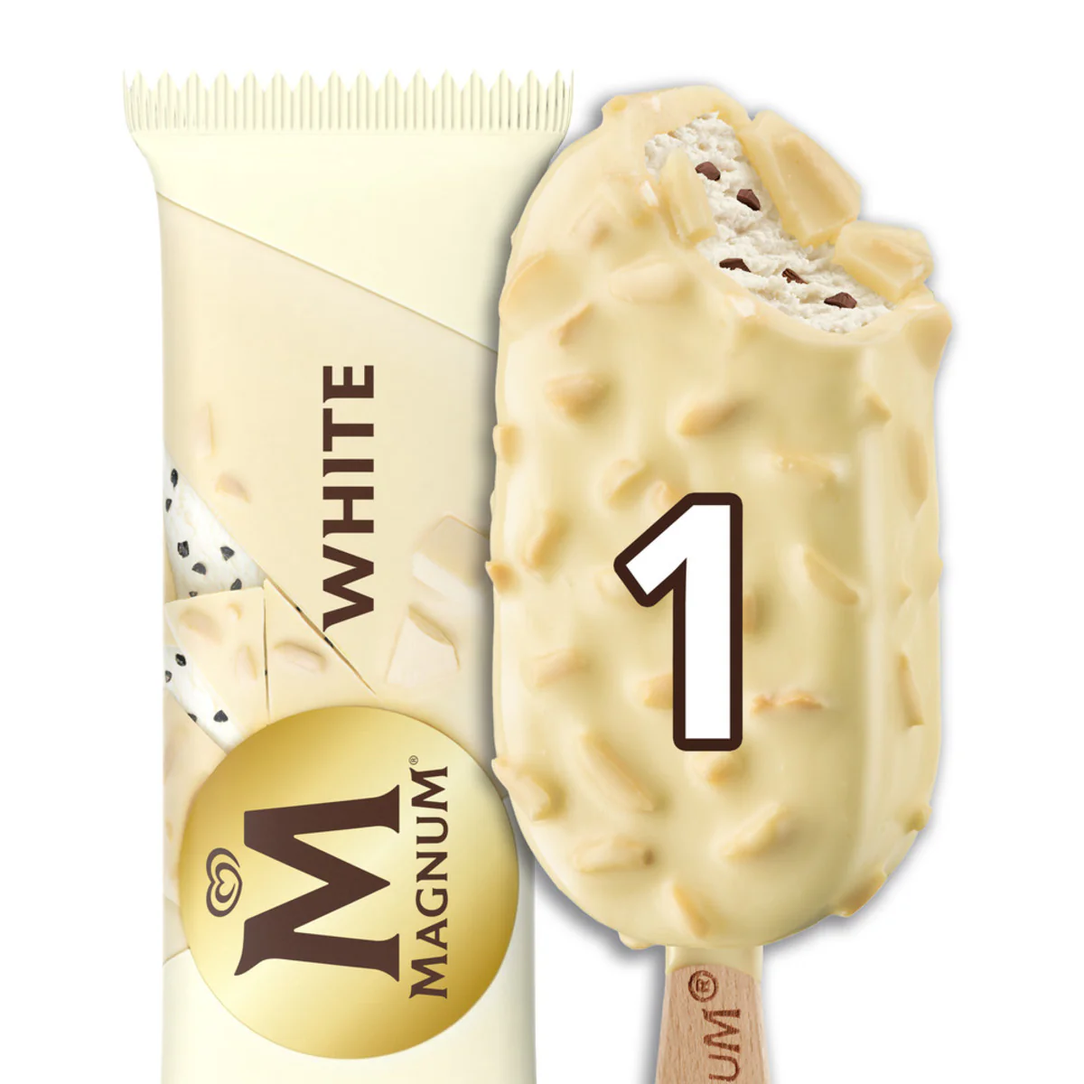 Magnum White ICE Cream Stick, 100ML