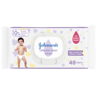 JOHNSON'S ULTIMATE CLEAN BABY WIPES, 4X48 WIPES
