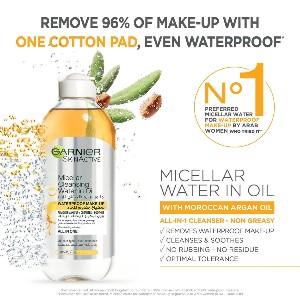 GARNIER SKINACTIVE MICELLAR CLEANSING WATER WITH MOROCCAN ARGAN OIL, 400ML