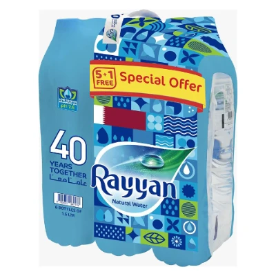 RAYYAN MINERAL WATER, 6X1.5L
