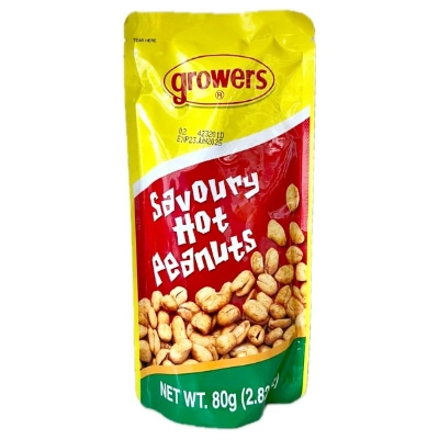 Growers Less Grease Oriental Flavoured Peanuts, 80gm