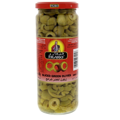 Figaro Sliced Green Olives 230 Gm