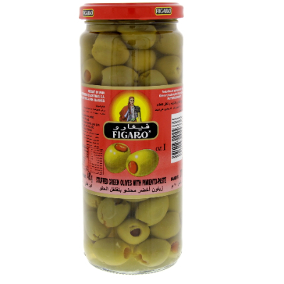 Figaro Stuffed Green Olives With Pimento 270 Gm
