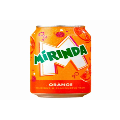 MIRINDA ORANGE SOFT DRINK CANS, 330ML