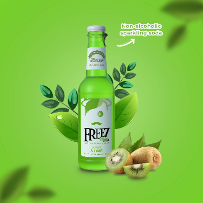 FREEZ KIWI & LIME FLAVORED CARBONATED DRINK, 275ML