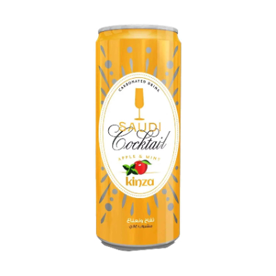 KINZA SAUDI COCKTAIL APPLE & MINT DRINK CAN, 250ML