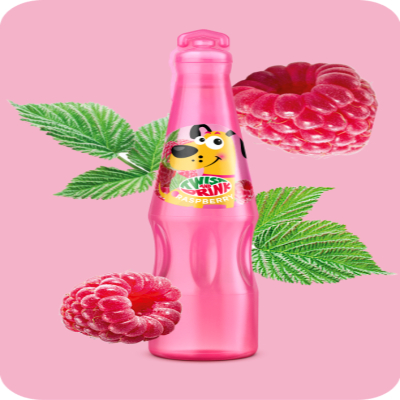 TWIST & DRINK RASPBERRY SOFT DRINK, 200ML