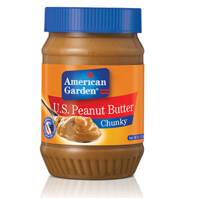 American Garden Chunky Peanut Butter, Vegan, Gluten Free, 454gm