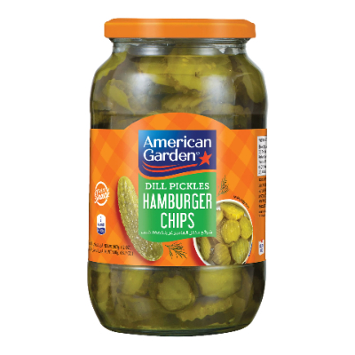 American Garden Dill Flavored Hamburger Pickles Chips, 907gm