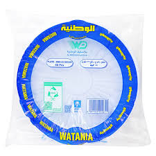 Round White Plastic Plate, 18x7inch