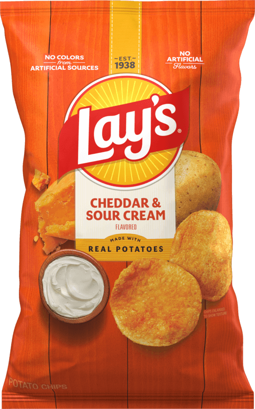 Lay's Cheddar & Sour Cream Potato Chips, 184gm