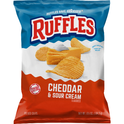Ruffles Cheddar & Sour Cream Chips, 184.3gm