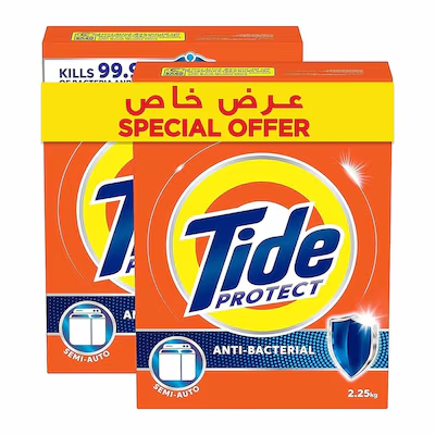 Tide Low Set Original Powder Detergent Box, 2x2.5kg