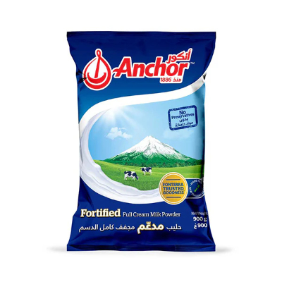 Anchor Fortified Full Cream Milk Powder, 900gm