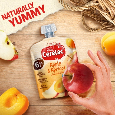 Cerelac Apple & Apricot Puree From 6 Months, 90gm