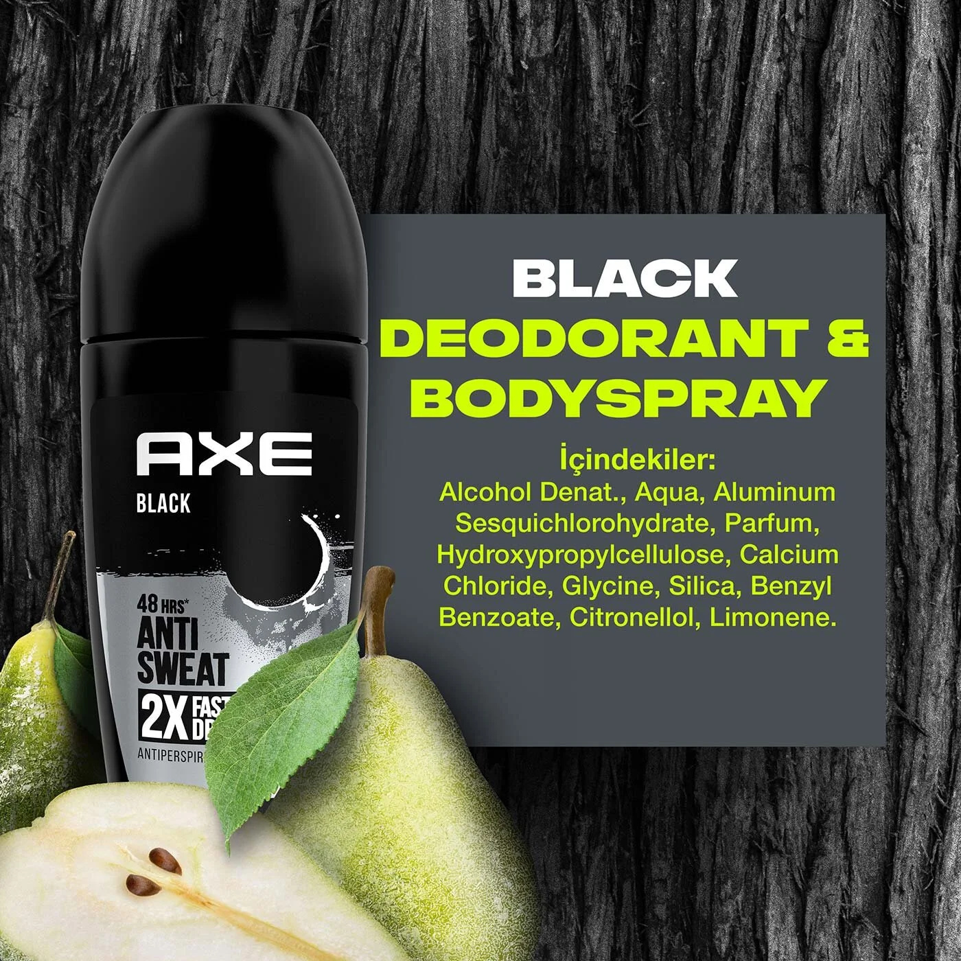 Axe Anti-sweat Black Deodorant Roll-on, 50ML