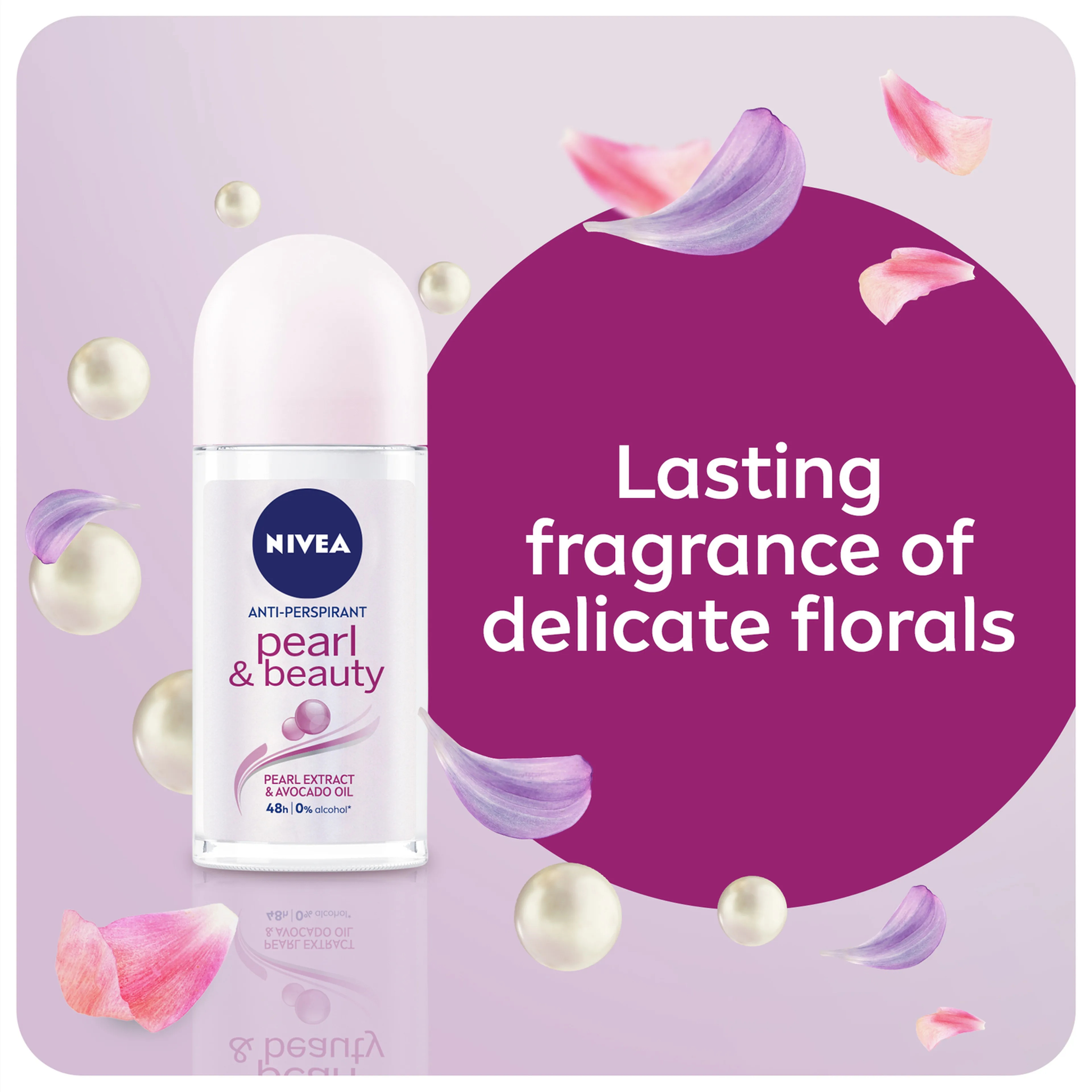 Nivea Anti-perspirant Pearl & Beauty  Elegant Fragrance Female Roll-on, 50ML