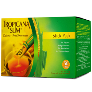 TROPICANA SWEETENER SLIM ZERO CALORIE, 50 STICKS