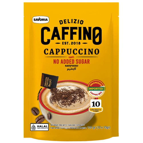 Caffino Delizio Cappuccino No Added Sugar, 10x13g