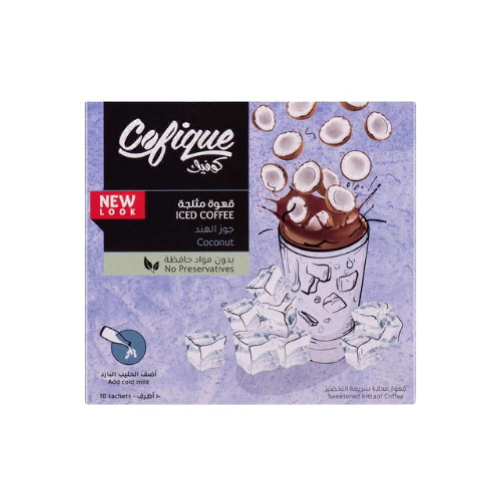 Cofique Coconut Iced Coffee, 10x24g