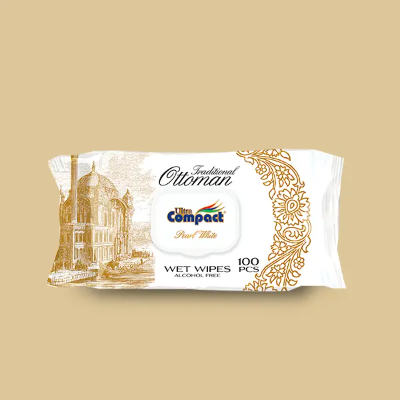Compact Wet Wipes Traditional Ottoman, 100 Sheets