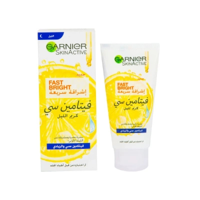 Garnier Skinactive Fast Bright Night Cream With Vitamin C, Lemon and Yoghurt, 50ML