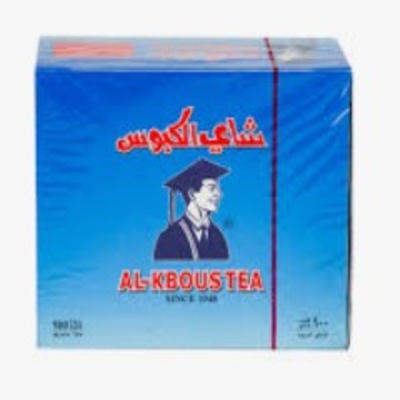 AL-KBOUS TEA BLACK TEA BOX, 100 BAGS, 200G