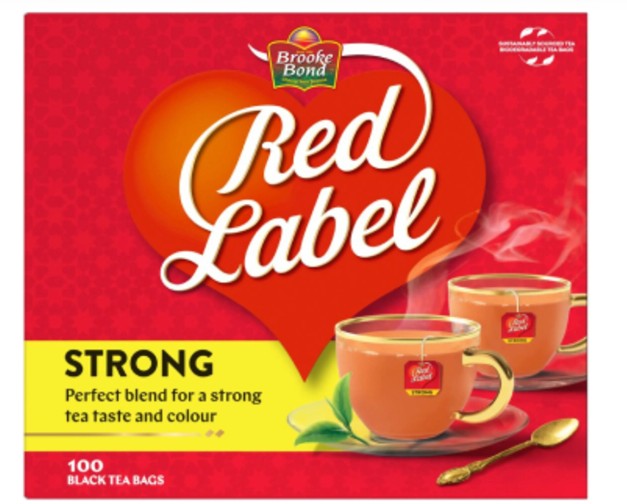BROOKE BOND RED LABEL BLACK TEA, 100 TEA BAGS