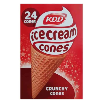 KDD ICE CREAM CRUNCHY CONES 24 PCS