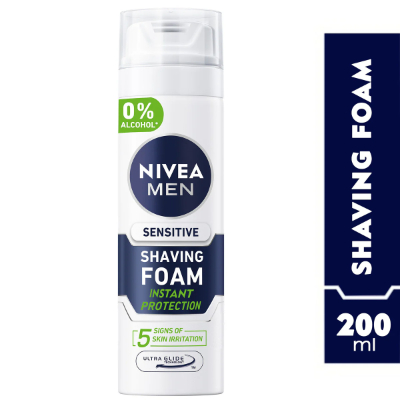 NIVEA MEN SHAVING FOAM FOR SENSITIVE SKIN, 200ML