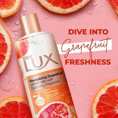 LUX REVITALIZING GRAPEFRUIT BODY WASH, 500ML
