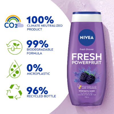 NIVEA FRESH POWER FRUIT SHOWER GEL, 250ML