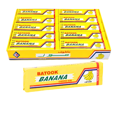 Batook Chewing Gum Banana, 20x12.50gm