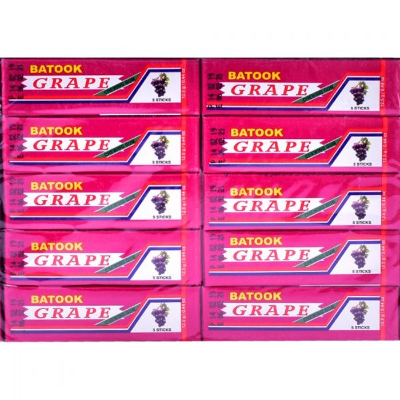 Batook Grapes Flavour Chewing Gum - 5 Sticks X Pack of 20