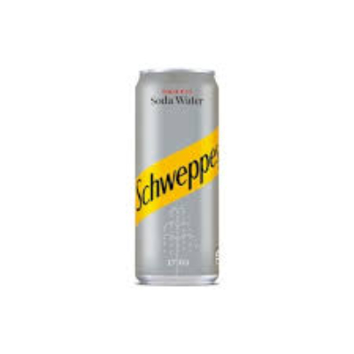 SCHWEPPES SODA WATER CAN, 250ML