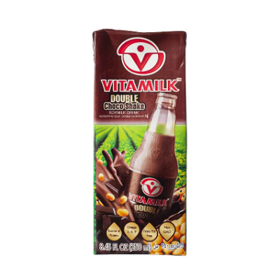 VITAMILK UHT DOUBLE CHOCO SHAKE SOYMILK TETRAPACK, 250ML