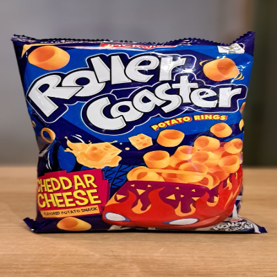 JACK N JILL ROLLER COASTER CHEDDAR CHEESE POTATO RINGS, 85G