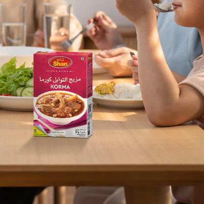 SHAN KORMA RECIPE & MASALA MIX, 50G