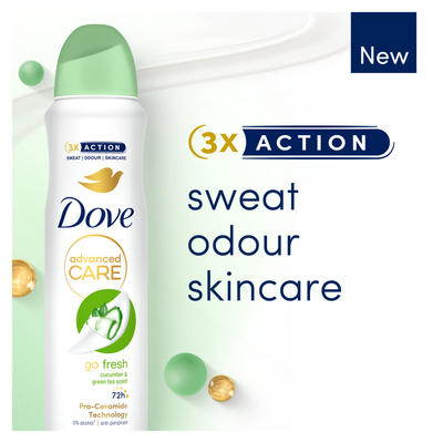 Dove Go Fresh Cucumber & Green Tea Scent Deodorant Spray, 150ML