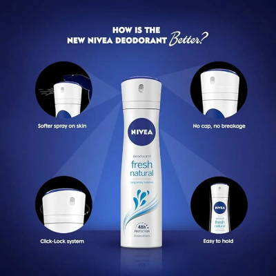 Nivea Fresh Natural Deodorant Spray, 150ML
