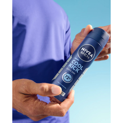 Nivea Men 48h Protection Cool Kick Fresh Scent Deodorant Spray for Men, 150ML