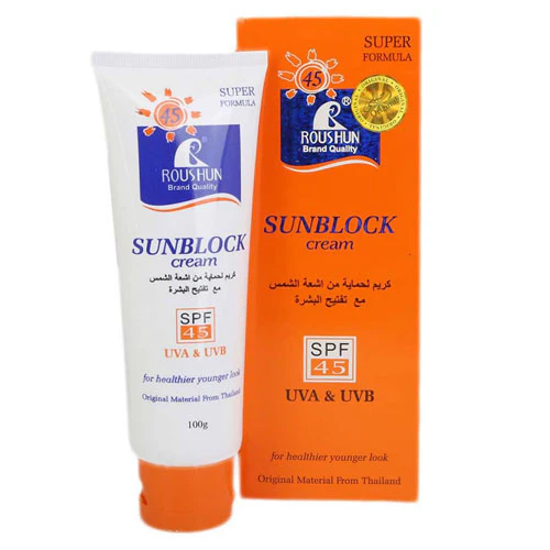 ROUSHUN SUNBLOCK SPF 60 UVA & UVB CREAM, 100G