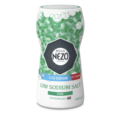NEZO FINE LOW SODIUM SALT WITH IODINE 450 G