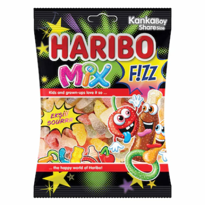 HARIBO STARMIX JELLY CANDY, MIX OF FRUITY FLAVOURS NO ARTIFICIAL COLORS, 160G