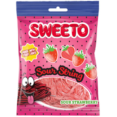 SWEETO SOUR STRING STRAWBERRY 80GM