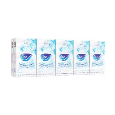 FINE CLASSIC PERFUMED POCKET TISSUE 3PLY, 10 PIECES