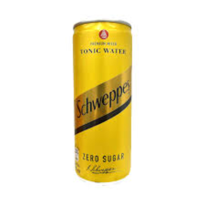 SCHWEPPES ZERO SUGAR TONIC WATER, 250ML