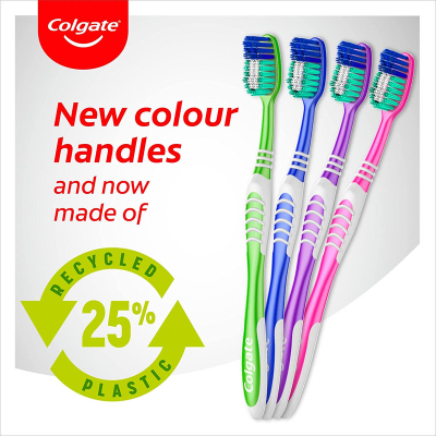 COLGATE EXTRA CLEAN MEDIUM TOOTHBRUSH, 4 PIECES